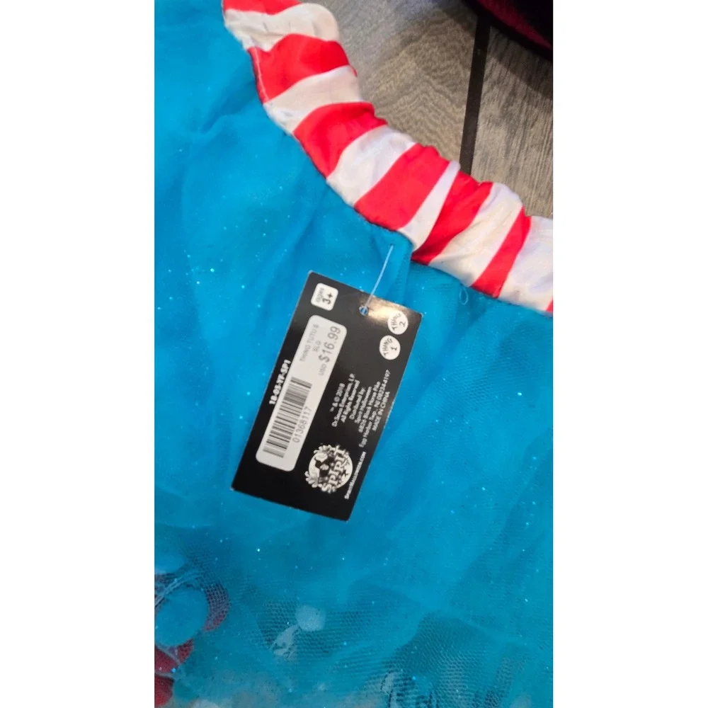 Dr Seuss Thing 1 Thing 2 Costume Tutu and Hat Set Kids Blue Red Spirit Halloween